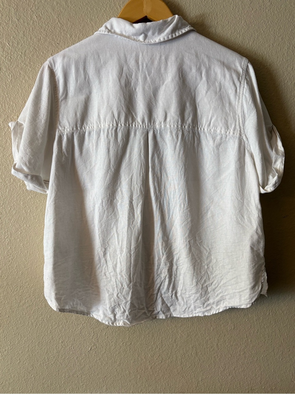 Universal Thread Linen Blend Shirt Jacket White Utility Shacket Large - Picture 2 of 7